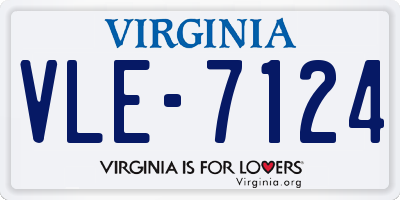 VA license plate VLE7124
