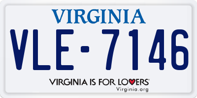 VA license plate VLE7146