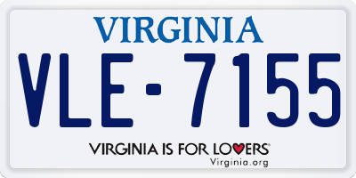 VA license plate VLE7155