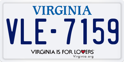 VA license plate VLE7159
