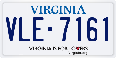 VA license plate VLE7161