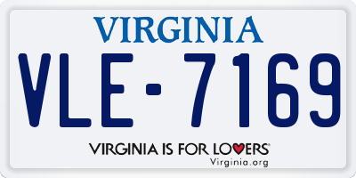 VA license plate VLE7169