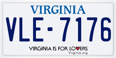 VA license plate VLE7176