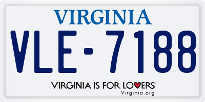 VA license plate VLE7188