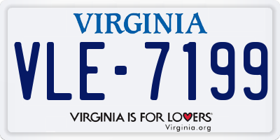 VA license plate VLE7199
