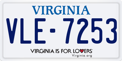 VA license plate VLE7253