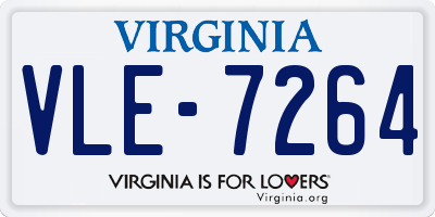 VA license plate VLE7264