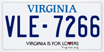 VA license plate VLE7266