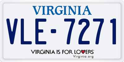 VA license plate VLE7271