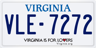 VA license plate VLE7272