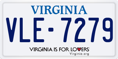 VA license plate VLE7279