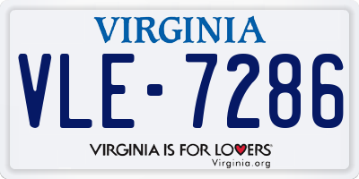 VA license plate VLE7286