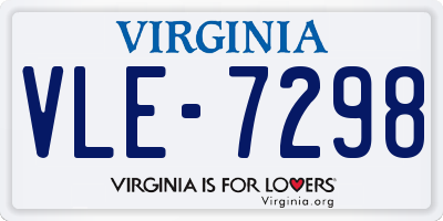 VA license plate VLE7298