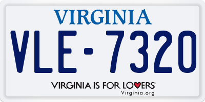 VA license plate VLE7320