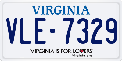 VA license plate VLE7329