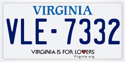 VA license plate VLE7332