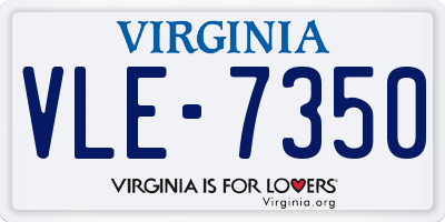 VA license plate VLE7350