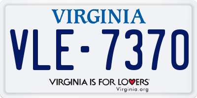 VA license plate VLE7370