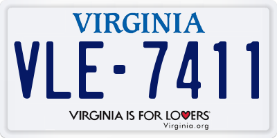 VA license plate VLE7411