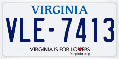 VA license plate VLE7413