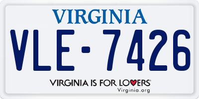 VA license plate VLE7426