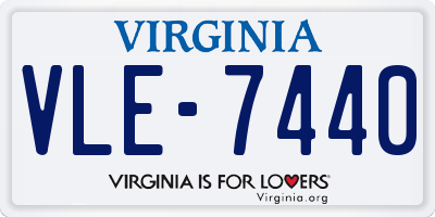 VA license plate VLE7440