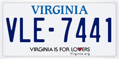 VA license plate VLE7441