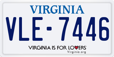 VA license plate VLE7446