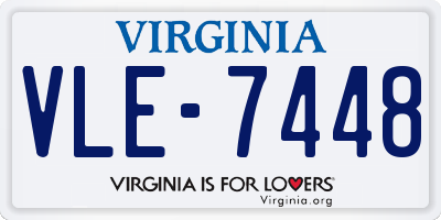VA license plate VLE7448
