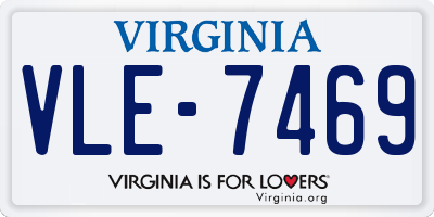 VA license plate VLE7469