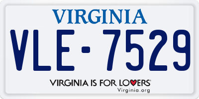 VA license plate VLE7529