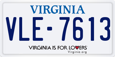 VA license plate VLE7613
