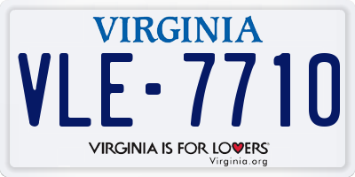 VA license plate VLE7710