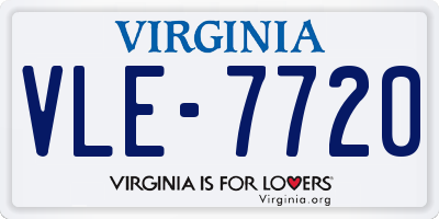 VA license plate VLE7720
