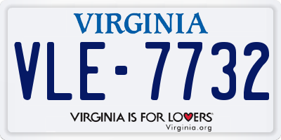 VA license plate VLE7732