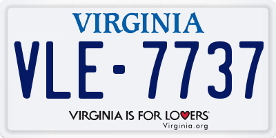 VA license plate VLE7737