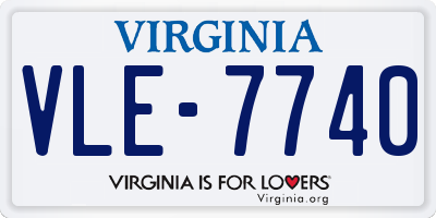 VA license plate VLE7740