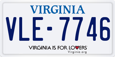 VA license plate VLE7746