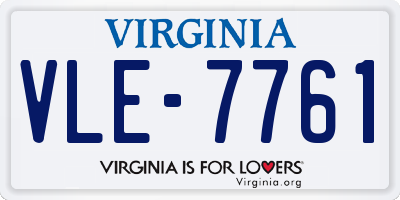 VA license plate VLE7761