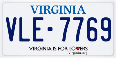 VA license plate VLE7769