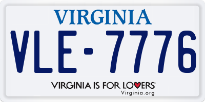VA license plate VLE7776