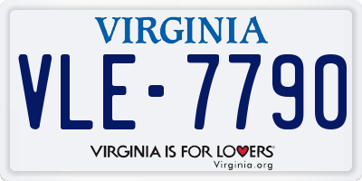 VA license plate VLE7790