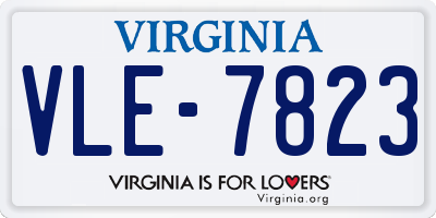VA license plate VLE7823