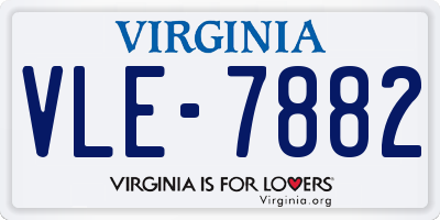 VA license plate VLE7882