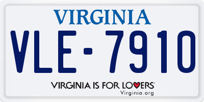 VA license plate VLE7910