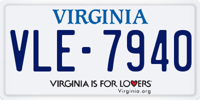 VA license plate VLE7940