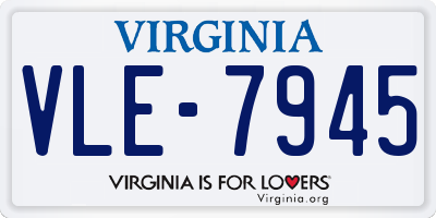 VA license plate VLE7945