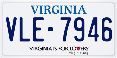 VA license plate VLE7946
