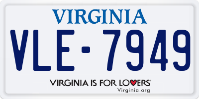VA license plate VLE7949