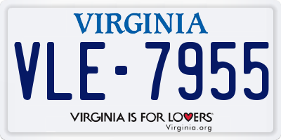 VA license plate VLE7955